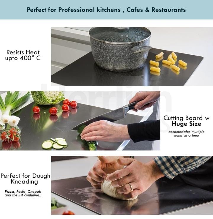 Pure Non-Magnet Stainless Steel Cutting Board ( Same Day Delivery )