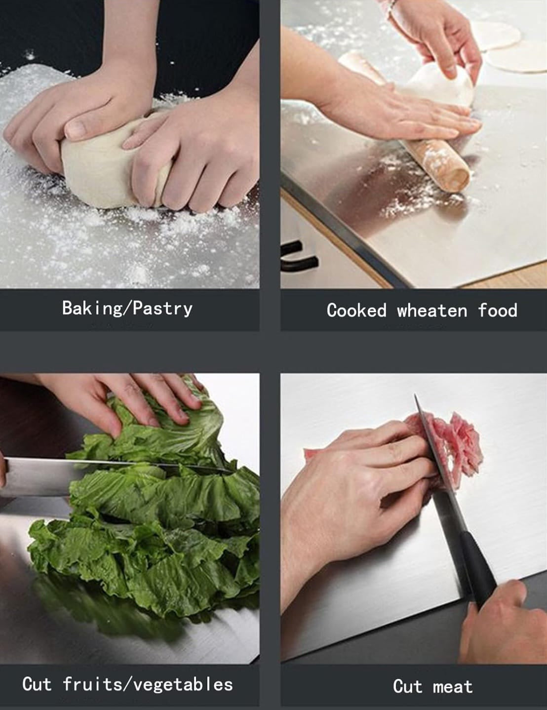 Pure Non-Magnet Stainless Steel Cutting Board ( Same Day Delivery )